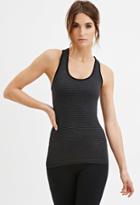 Forever21 Women's  Metallic Stripe Athletic Tank
