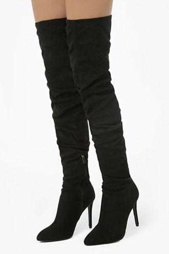 Forever21 Faux Suede Thigh High Boots