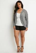 Forever21 Plus Textured Open-front Cardigan