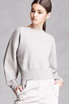 Forever21 Women's  Boxy Heathered Knit Sweater