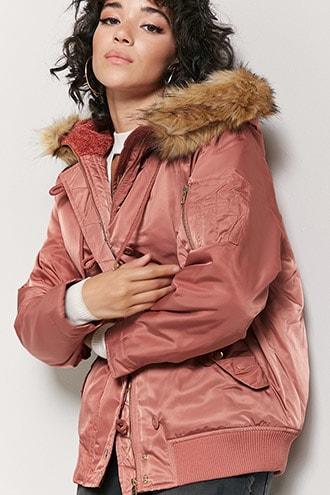 Forever21 Faux Fur-trimmed Parka Jacket