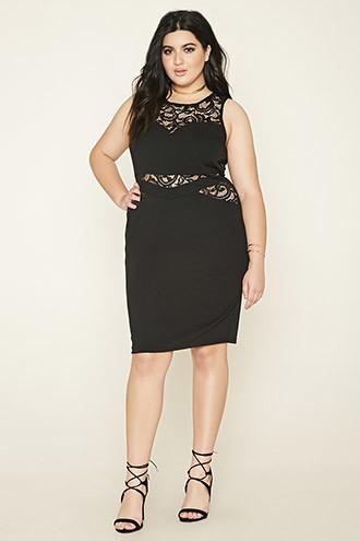 Forever21 Plus Women's  Plus Size Ornate Lace Dress