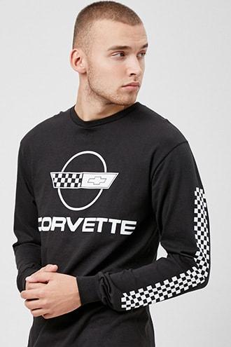 Forever21 Corvette Graphic Long-sleeve Tee