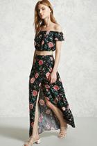 Forever21 Floral Wrap Maxi Skirt