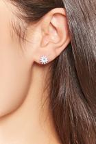 Forever21 Cubic Zirconia Round Stud Earrings
