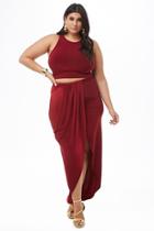 Forever21 Plus Size Drapey High-low Skirt