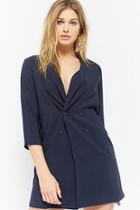 Forever21 Longline Double-breasted Blazer