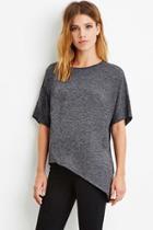 Forever21 Contemporary Heathered Asymmetrical Top