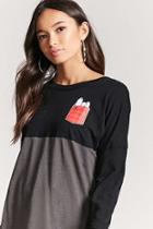 Forever21 Snoopy Graphic Colorblock Tee