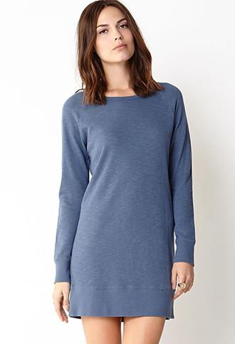 Love21 Women's  Contemporary Must-have Sweatshirt Dress