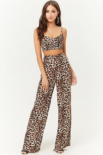 Forever21 Leopard Print High-waisted Pants