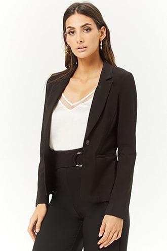 Forever21 Sheeny Single-breasted Blazer