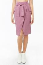 Forever21 Belted Tulip-hem Skirt