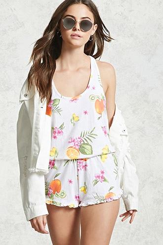 Forever21 Ruffle Trim Romper