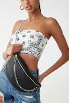 Forever21 Faux Leather Chain-accent Crossbody