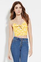 Forever21 Women's  Floral Cropped Cami