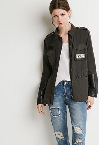 Love21 Life In Progress Paneled Utility Jacket