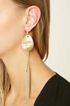 Forever21 Gold Faux Stone Duster Earrings