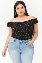 Forever21 Plus Size Cherry Graphic Print Crop Top