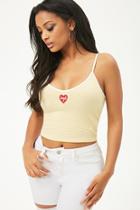 Forever21 Ribbed Striped Angel Heart Tank Top