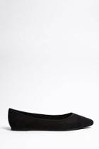 Forever21 Faux Suede Pointed Ballet Flats