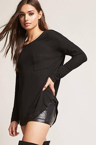 Forever21 Caged Knit Pocket Pullover