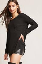 Forever21 Caged Knit Pocket Pullover