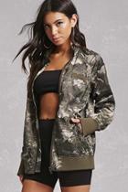 Forever21 Members Only Satin Camo Jacket
