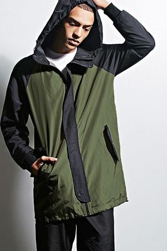 Forever21 Ing2ing Longline Hooded Jacket