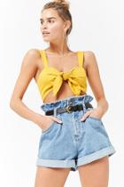 Forever21 Belted High-waist Shorts