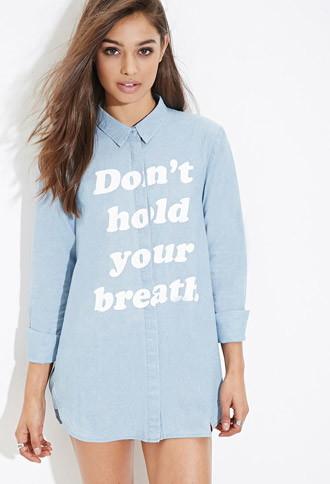 Forever21 Married To The Mob Graphic Buttoned Shirt