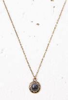 Forever21 Etched Circle Pendant Necklace