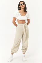 Forever21 Tie-waist Twill Joggers