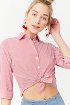 Forever21 Pinstriped Button-down Shirt