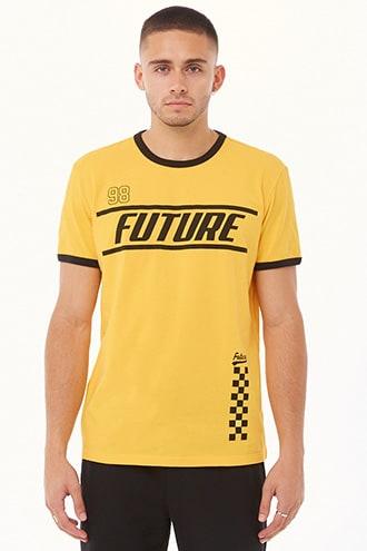 Forever21 Future Graphic Ringer Tee