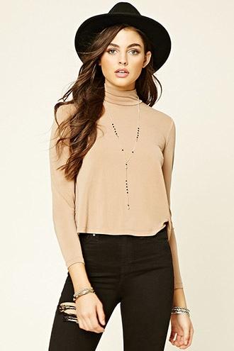 Forever21 Mock Neck Top