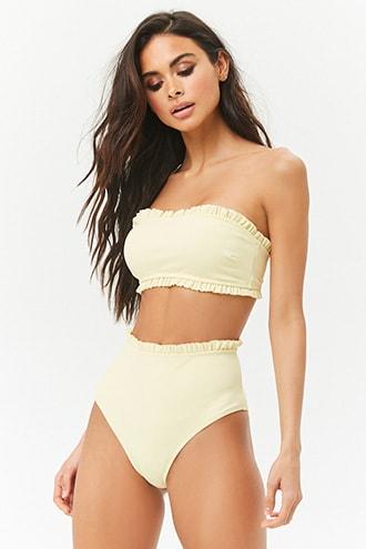 Forever21 Ruffle High-waisted Bikini Bottoms