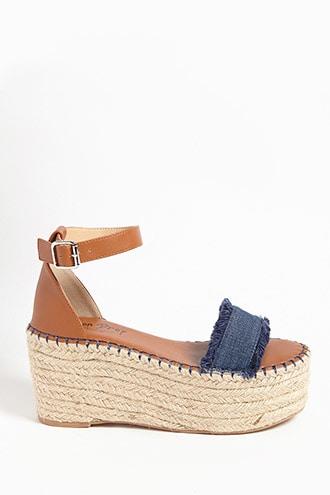 Forever21 Lemon Drop By Privileged Wedge Espadrille Sandals