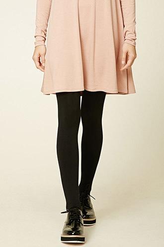 Forever21 Women's  Black Opaque Tights