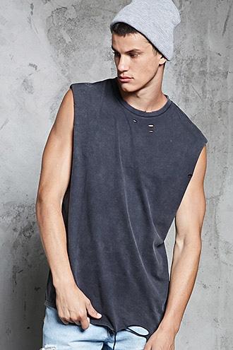 Forever21 Distressed Muscle Tee