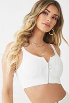 Forever21 Textured Ribbed Pull-ring Crop Top