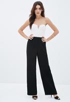 Forever21 Faux Leather Combo Jumpsuit
