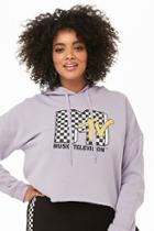 Forever21 Plus Size Mtv Logo Cropped Hoodie