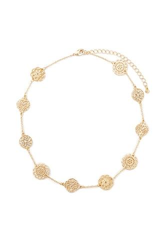 Forever21 Filigree Charm Collar Necklace