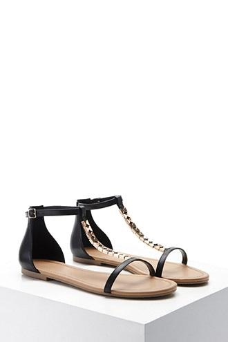 Forever21 Faux Leather Studded Sandals
