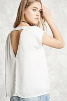 Forever21 Satin V-cut Back Top