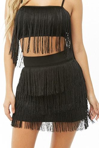 Forever21 Fringe Mini Skirt