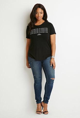 Forever21 Plus Trust Graphic Tee