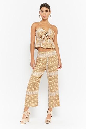 Forever21 Ornate Bandana Print Ankle Pants