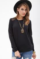 Forever21 Lace Shoulder Sweatshirt